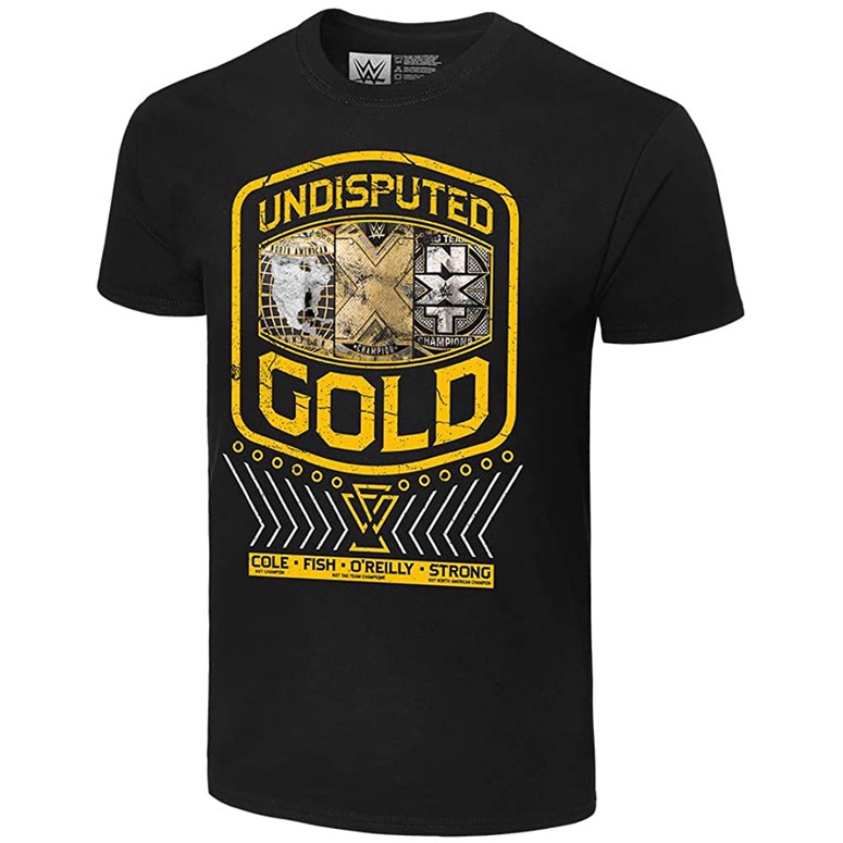 Speed man ผู้ชายและผู้หญิง WWE Undisputed Era Undisputed Gold Authentic T-Shirt discount #1