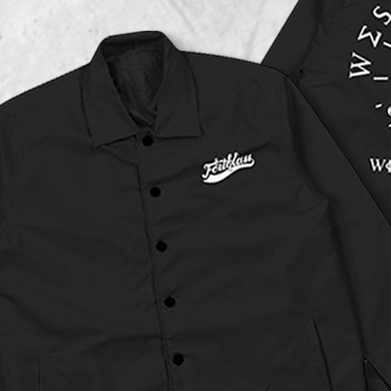 จัดส่งฟรี FORTKLASS WESTERN TIGER BLACK COACH JACKET สําหรับผู้ชาย UNISEX PARACHUE JACKET