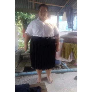 พลีต xxxl ใหญ่มาก เอว 52-60 นิ้ว จีบแท้ เอวไม่แตก สีดำ และ กรมท่า