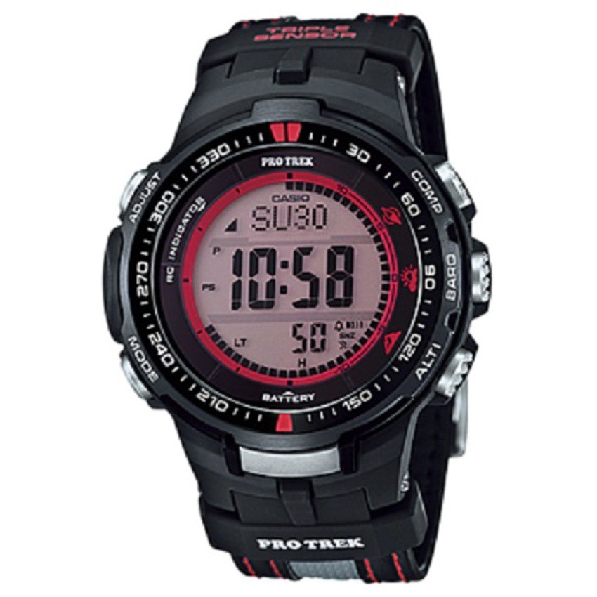 Casio Protrek นาฬิกาสำหรับผู้ชาย PRW-3000G-1DR สายยางสีดำ