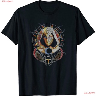 เสื้อยืดMarvel Moon Knight Scarab Egyptian Poster T-Shirt เสื้อยืดพิมพ์ลาย เสื้อยืดผู้ เสื้อยืดผู้หญิง เสื้อแฟชั่น เสื้อ