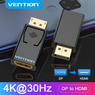 Vention อะแดปเตอร์แปลงเสียงวิดีโอ DP เป็น HDMI 4K DP ตัวผู้ เป็น HDMI ตัวเมีย ชุบทอง สําหรับ PC แล็ปท็อป โปรเจคเตอร์ พอร์ตแสดงผล เป็น HDMI