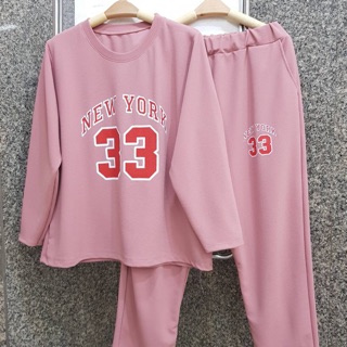 ชุดเซ็ตเสื้อแขนยาว+กางเกงขายาว