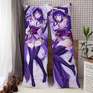 พร้อมส่ง ปลอกหมอนอิงสองด้าน พิมพ์ลายอนิเมะ Raiden Shogun Dakimakura Kawaii Otaku ขนาด 150x50 ซม.