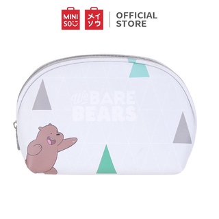 MINISO กระเป๋าอเนกประสงค์ สำหรับใส่เครื่องสำอาง We Bare Bears ทรงครึ่งวงกลม