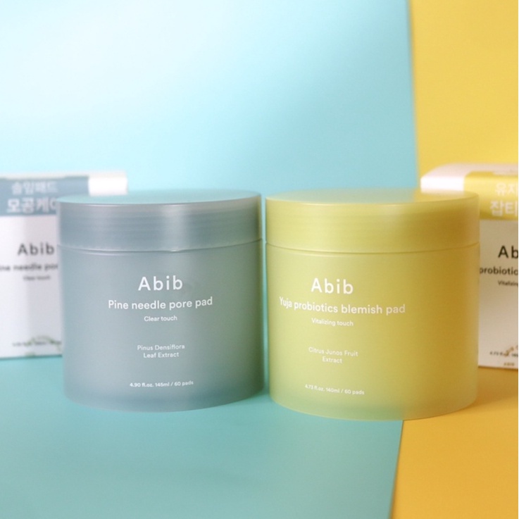 โทนเนอร์แพดมาแรงที่สุด! Abib toner pad Pine needle pore pad, Yuja Probiotics Blemish pad, Heartleaf 