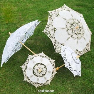 Dance Photography Props Wedding Decor Wooden Handle Lace Umbrella