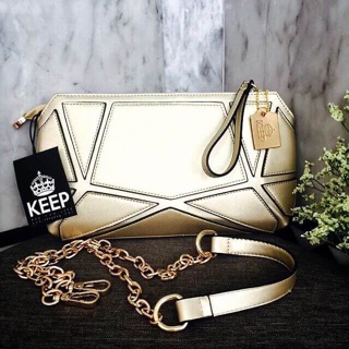 KEEP gold star Clutch bag with strap(outlet) ของแท้