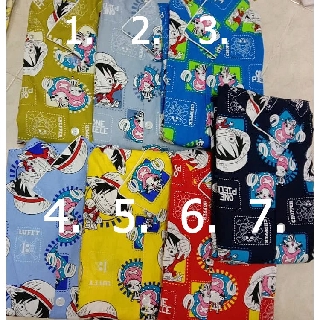 👗พร้อมส่ง 7 สี👙ชุดนอนลาย วันพีช แขนสั้น-ขายาว ไซส์ 16 (เด็กโตหรือผู้ใหญ่ไซส์เล็กสูงไม่เกิน 160 ซม.)