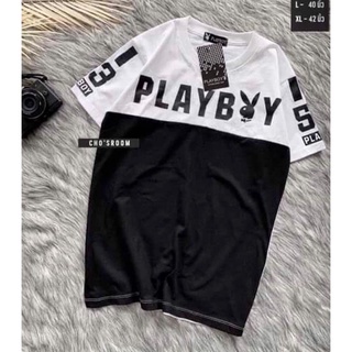 พร้อมส่ง🔥เสื้อยืดเพลบอย เสื้อเพลบอย playboy เสื้อยืดราคาถูก มีบริการเก็บเงินปลายทาง