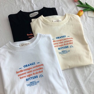 พร้อมส่ง ผ้าคอตตอน🍅เสื้อยืด oversize สไตล์มินิมอลสกรีนลาย orange better