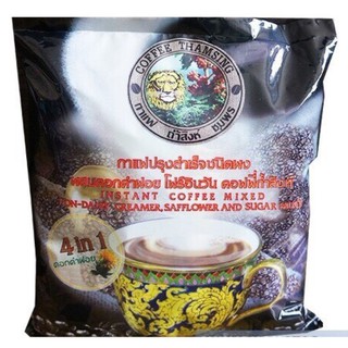 กาแฟถ้ำสิงห์ผสมดอกคำฝอย 4 in 1 ถุงละ 500 กรัม (ซองดำ)25ซองจ้าาา