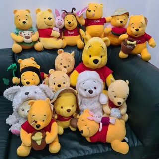 🧸 ตุ๊กตา หมีพูห์ พูห์ หมีพู และผองเพื่อน WinnieThe Pooh ไซส์ 12"-22" ลิขสิทธิ์ญี่ปุ่น ไซส์กลาง