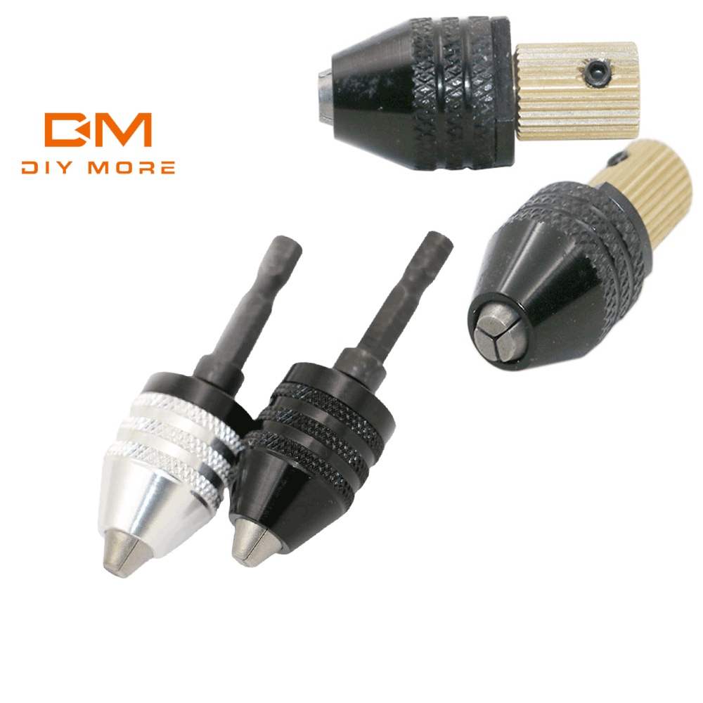 Diymore 0.3-6.5 มม. 2.3 มม. 3.17 มม. ก้านหกเหลี่ยม ผลักกลับ หัวจับแปลงสามขา สว่านไฟฟ้า ขนาดเล็ก เจาะรูหาง