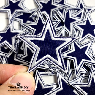 ตัวรีดติดเสื้อ งานปัก ลาย ดาว ทีม แดลลัส คาวบอยส์ สัญลักษณ์ Dallas Cowboys Star NFL Patch ตัวรีด WOP DIY อาร์มติดเสื้อ