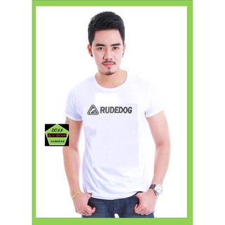 rudedog เสื้อคอกลม  ชาย หญิง   รุ่น วินเนอร์สีขาว