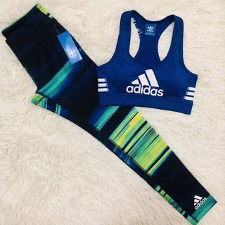 ADIDASชุด2ชิ้นบราและกางเกงขายาว.S M​L