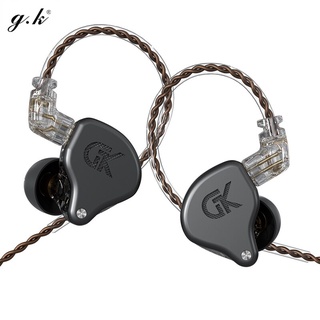 Gk GS10 4BA+1DD หูฟังอินเอียร์ไฮบริด 10 ยูนิต HIFI มอนิเตอร์ เบส แบบมีสาย หูฟังกีฬา ชุดหูฟังเกราะสมดุล มาใหม่