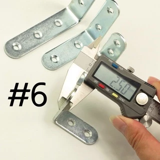 [4 ตัว] เหล็กฉากพับ L เจาะรู มุมมน งานไม้ DIY สีเงิน ชุบขาว (บรอนซ์) สำหรับประกอบชิ้นงาน ช่วยประคองไม้สองชิ้นให้แน่นหนา