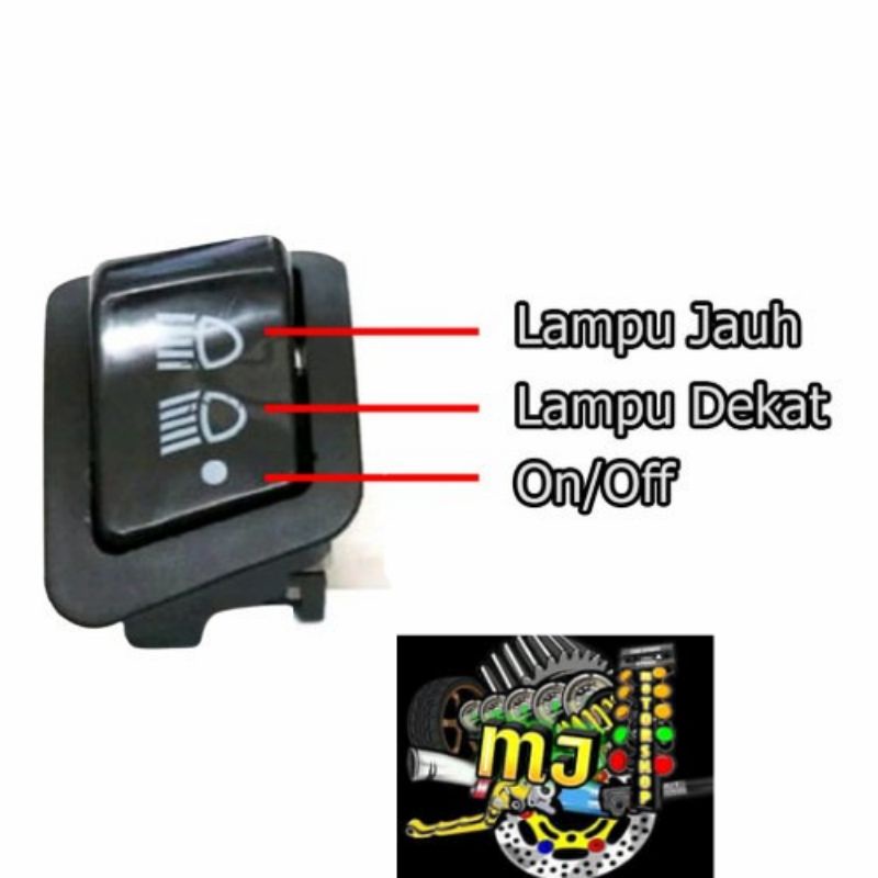 3-POINT LIGHT DIM SWITCH สําหรับ HONDA MOTORCYCLE