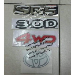 สติ๊กเกอร์แบบดั้งเดิมรถ ติดท้ายรถ TOYOTA TIGER คำว่า SR5 3.OD 4WD (T) ติดรถ แต่งรถ sticker โตโยต้า ไทเกอร์