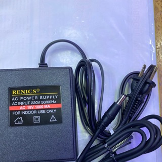 อะแดปเตอร์RENICS ไฟเข้า220V ไฟออก18V AC1000MA ขอบนอก5.5มิลรูกลาง2.1/2.5มิล