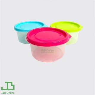 กล่องพลาสติกกลม 300-600ml เซฟบ็อค คละสี