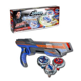 SILVERLIT Spinner MAD TRIO SHOT BLASTER - AVALANCHE  เล่นปืนยิงลูกข่างสปินเนอร์แมดแบบ 3ลูก รหัส SVS86309