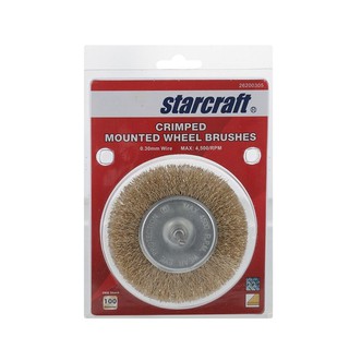 แปรงลวดกลมขัดเหล็ก STARCRAFT 4" เครื่องมือขัดและอุปกรณ์ STEEL RUB 4" WIRE WHEEL