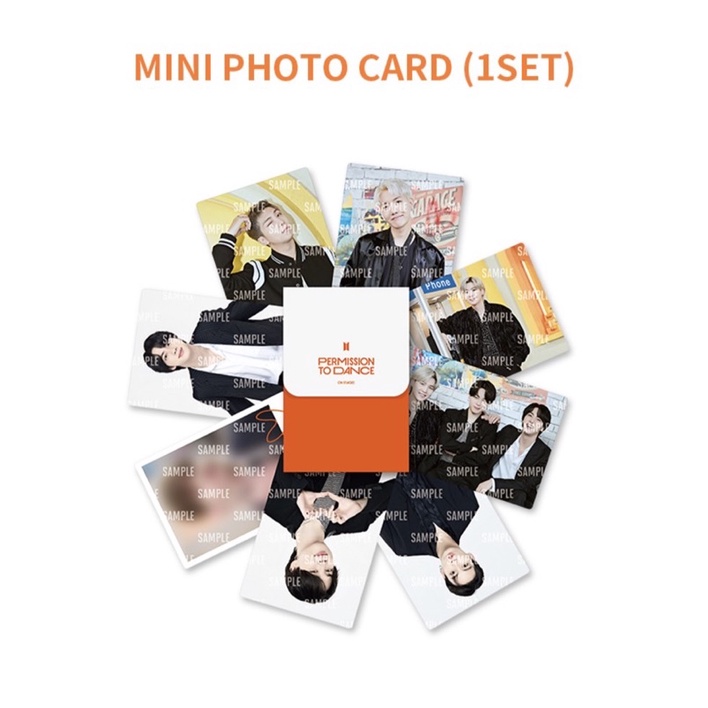 BTS Mini Photo Card PERMISSION TO DANCE ON STAGE 1set [พร้อมส่ง]