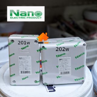 Nano กล่องพักสายไฟกันน้ำ 2x4,4x4 นิ้ว บล็อคกันน้ำนาโน กล่องเก็บสายไฟ บ๊อกเก็บไฟนานาโน