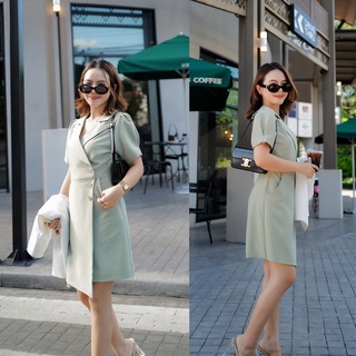 (⚠️อกถึง 40") Dress - Pastel Mint Gentle👋ปัดซ้ายที่รูปเพื่อดูขนาดสินค้า