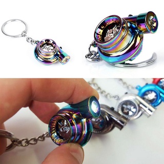 Neo Turbo Keychain Keyring Rainbow LED Light BOV Sound Turbocharger Car Drift