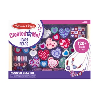 ชุดร้อยลูกปัด รูปหัวใจ 120 ชิ้น+เชือก 5 สีแบรนด์ Melissa &amp; Doug - Sweet Heart Bead Set DIY