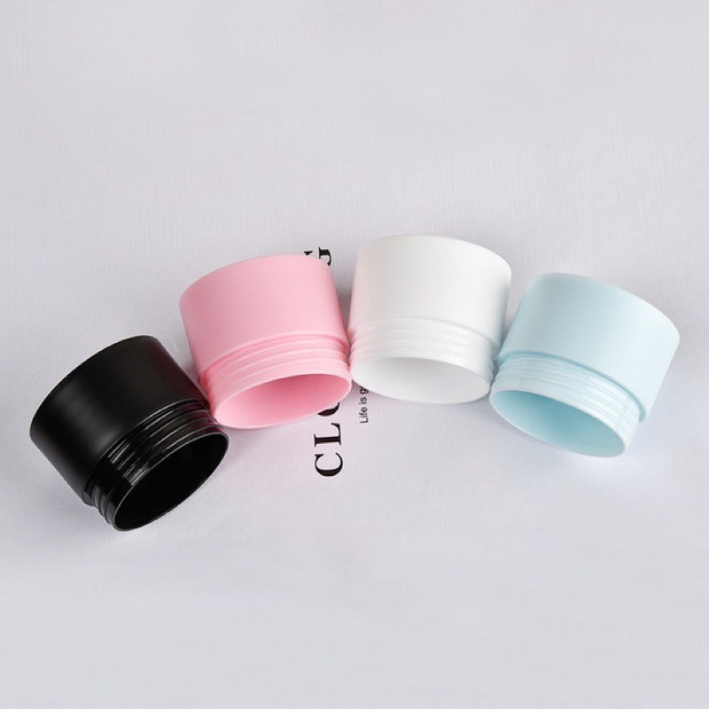 ราคาถูกคุณภาพดี กระปุกครีม ตลับครีม ทรงกลมสีพาสเทล 2ชั้น 15/30/50/100/120 g พร้อมส่งในไทย ขาว/ดำ/ชมพ