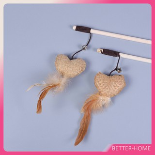 ไม้แฮนด์เมด แท่งแมวตลก ไม้ตกของเล่นสัตว์เลี้ยง Handmade funny cat stick