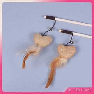 ไม้แฮนด์เมด แท่งแมวตลก ไม้ตกของเล่นสัตว์เลี้ยง Handmade funny cat stick