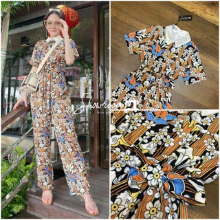 Showroom Brand:  Flower fields Printed Jumpsuit จั๊มสูทขายาว