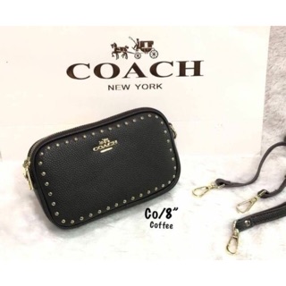 Coach👜 2ซิป กระเป๋าสะพายข้าง งานปั๊มแบรนด์💯 มีหลายสี