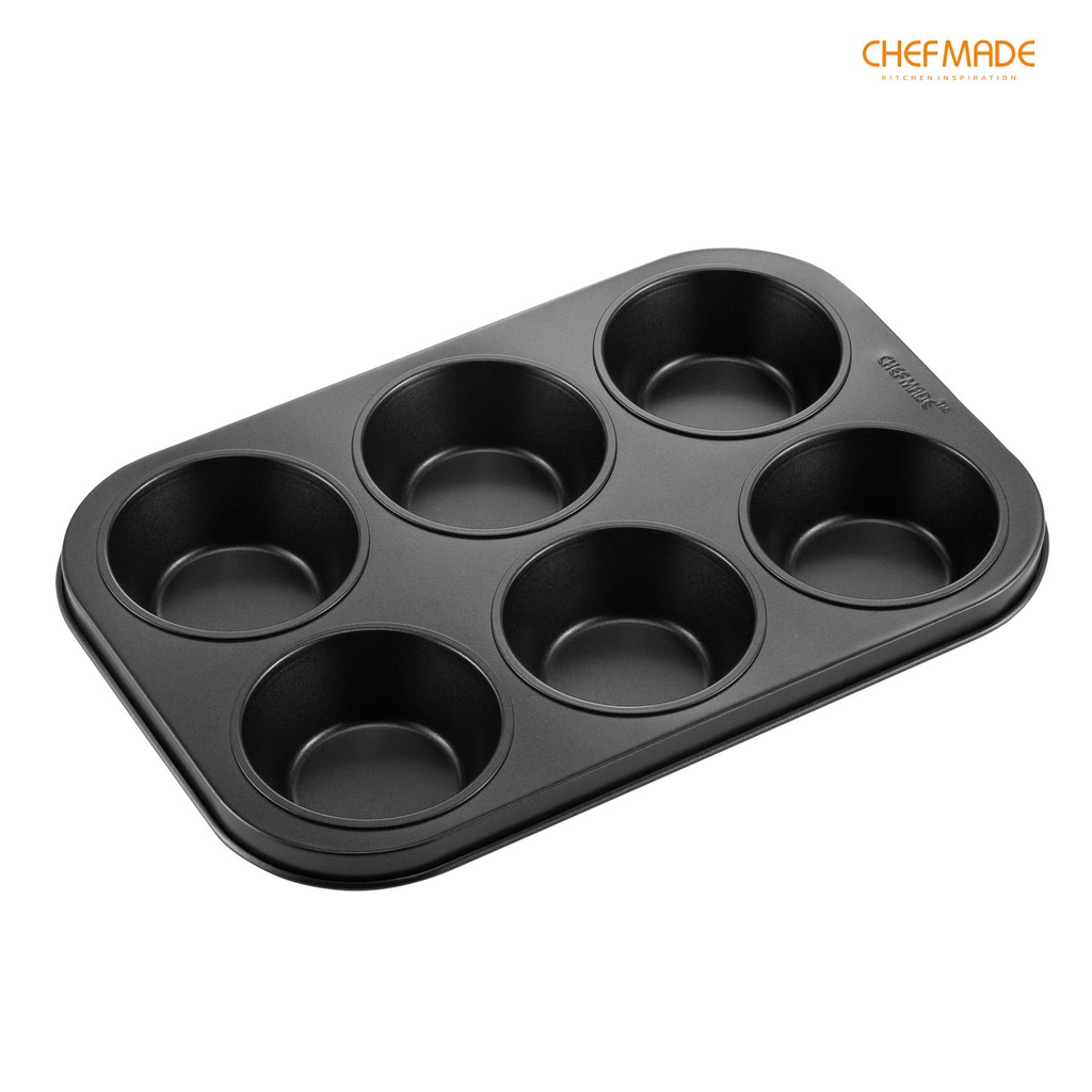 Chefmade แม่พิมพ์มัฟฟิน 6 ถ้วย ไม่เหนียวติด สําหรับเตาอบ WK9711
