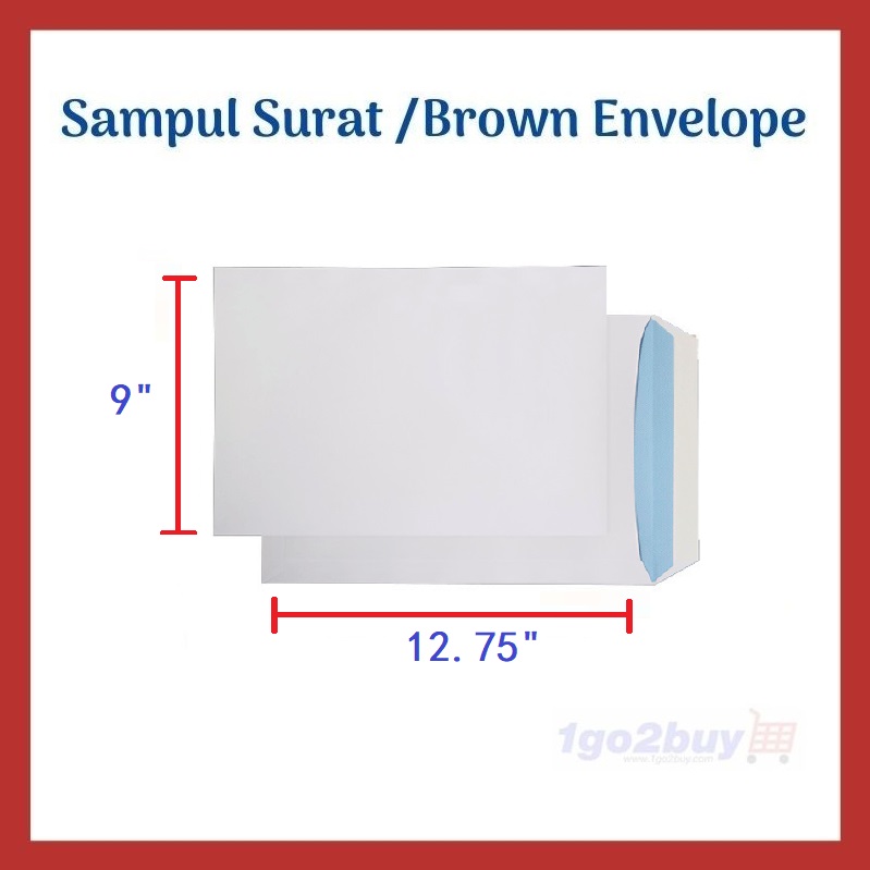 Sampulสุราษฎร์ 9" X 12.7.5" ซองสีขาว 100g Peel & Seal 10 ชิ้น ( IC9123 )
