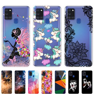 เคสสำหรับเคสโทรศัพท์ซิลิโคนนุ่มป้องกันรอยสําหรับ Samsung Galaxy A 21s Galaxya 21sเคส