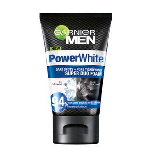 โฟมล้างหน้า สำหรับผู้ชาย การ์นิเย่  GARNIER MEN TURBOLIGHT DOUBLEWHITE ICY DUO FOAM 100 ml