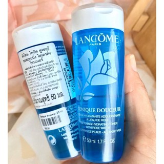 Beauty-Siam แท้ทั้งร้าน !!‼ LANCOME TONIQUE DOUCEUR LOTION HYDRATANTE WITH ROSE WATER 50ML โทนเนอร์เติมความชุ่มชื่น