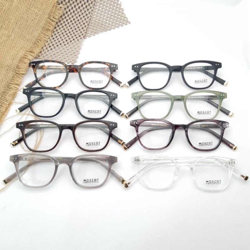 แว่นตา Moscot Loren - Bluechromic Anti-Inal Photochromic Minus Lens Glasses Package