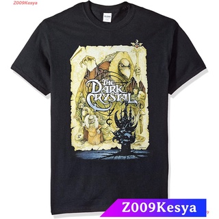 เสื้อยืดผ้าฝ้ายพิมพ์ลาย แขนสั้นโอเวอร์ไซส์ เสื้อยืดเด็กชาย Trevco Mens Dark Crystal Poster T-Shirt discount TrevcoS-3XL