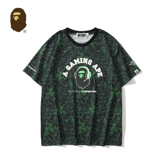 3866 Bape เสื้อยืด หูฟัง สําหรับผู้ชาย ผู้หญิง แขนสั้น