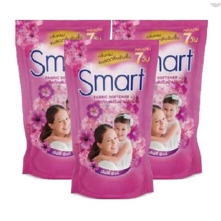 Smart สมาร์ท ผลิตภัณฑ์ปรับผ้านุ่ม กลิ่น เลิฟลี่ พิงค์ ถุงเติม 450มล. แพ็ค 3 ถุง (8851989940885)