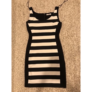 MANGO BLACK&amp;WHITE DRESS ชุดดำขาว MNG