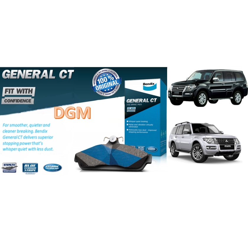 ผ้าเบรคหลัง Bendix General CT (DB1200GCT) - Mitsubishi Pajero V88 V98